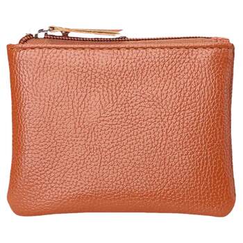 2024 new genuine leather texture zippered coin wallet