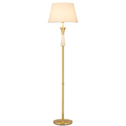 American-Style Living Room Floor Lamp, Master Bedroom Sofa, Light Luxury, High-End, Retro Bedroom Bedside All-Copper High-End Standing Table Lamp