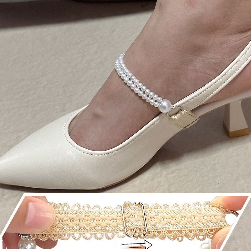 High Heel Anti-Slip Lace Straps, Shoe Straps, Sandal Fixing Straps, Pearl Lace Accessories High Heel Anti-Slip Lace Straps, Shoe Straps, Sandal Fixing Straps, Pearl Lace Accessories