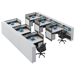 책상 사무실 컴퓨터 직원 책상 단순 현대