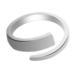 原创简约小众设计S925纯银戒指磨砂拉丝唯美指环女开口情侣戒百搭