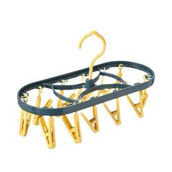 ເຄື່ອງໃຊ້ໃນຄົວເຮືອນ clip ເຄື່ອງນຸ່ງຫົ່ມ hanger ຫໍພັກແຫ້ງ socks hanger folding multi-clip windproof rack ແຫ້ງ artifact