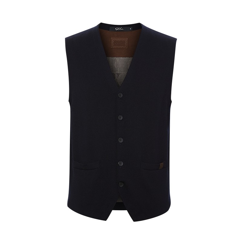 SATCHI men's vest autumn new style business casual high-end wool stretch cotton commuting vest