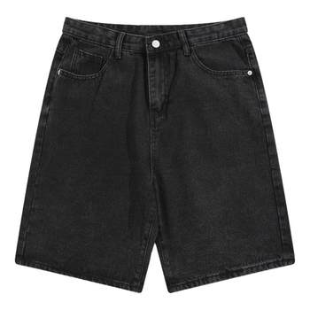 BOYUE silk jump summer casual ສີແຂງ denim shorts ຜູ້ຊາຍສູງຖະຫນົນຫ້າຈຸດຊື່ pants trendy ຍີ່ຫໍ້ ins handsome ວ່າງ