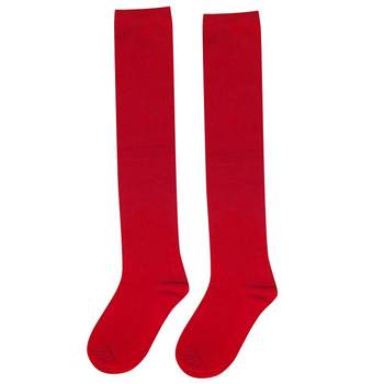 Mid-calf socks for women wedding big red cotton socks tide high stockings stockings calf socks pile socks knee-length sports socks