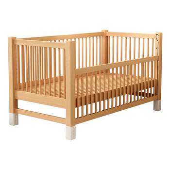 Beech children's spliced bed guardrails liftable crib