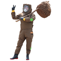 New wasp suit nine-layer extra thick one-piece wasp suit full body protection four fans bumblebee tree climbing anti-bee suit complete set