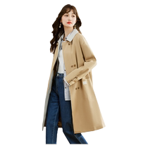 Medium length style coat jacket female spring autumn 2024 new Inn ethos fashion high sense foreign air weight reduction coat