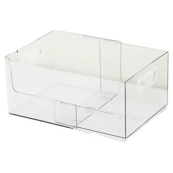 Retractable transparent book-standing student desktop storage box