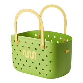 Dopamine hollow drainage and breathable portable bath basket