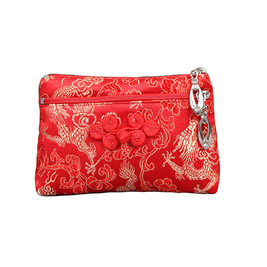 Silk brocade Nanjing Yunjin card holder coin purse disc buckle