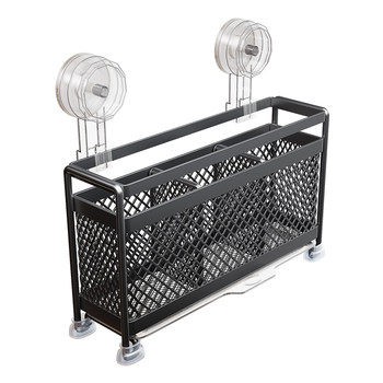 Suction cup dense mesh enlarged chopstick basket