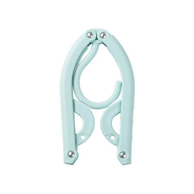 Folding clothes hanger with clip