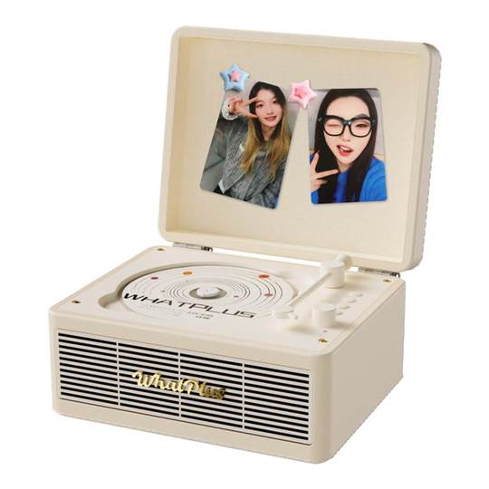 WhatPlus问加C300cd机专辑播放器一体机cd唱片机复古CD机追星礼