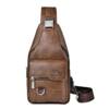 Casual travel retro cowhide chest bag
