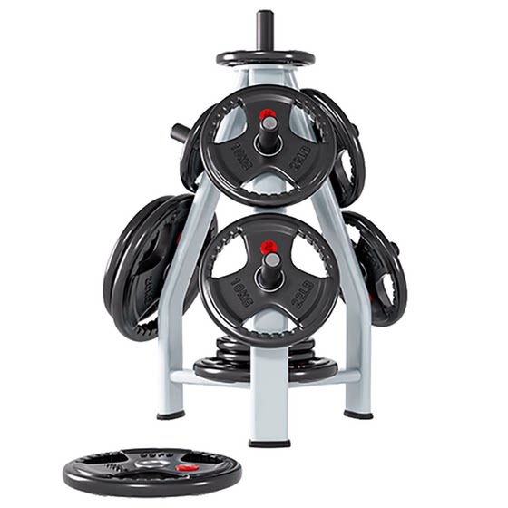 Fan Teng barbell plate storage rack has large holes and does not take up space