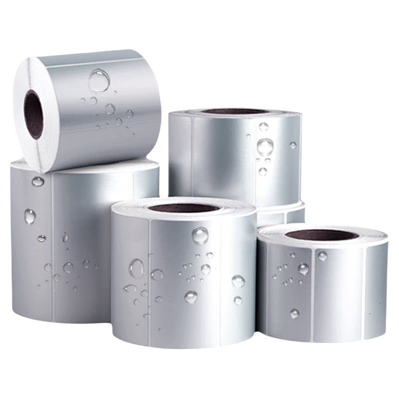 Somakya silver self-adhesive barcode paper waterproof and tear-proof