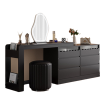 Xiaoyun French cream style solid wood dressing table and cupboard integrated makeup table modern simple high-end makeup storage cabinet