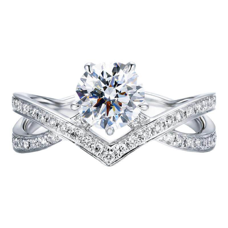 Tiff Star Diamond 18K Gold Cultured Diamond Ring One Carat