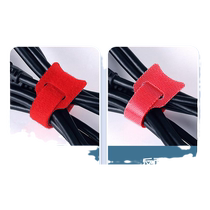 Data cable storage charging cable Velcro cable tie wire bundling and storage artifact home cable manager computer cable tie back-to-back cat head Velcro T-shaped self-adhesive color cable management tape