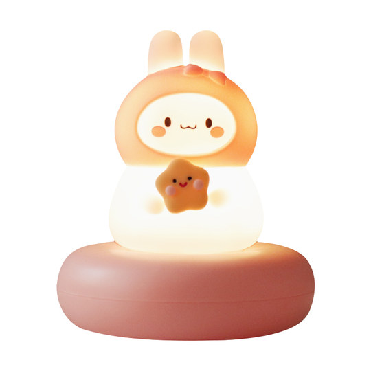 Voice Night Light Voice Controlled Cartoon Bedside Lamp for Sleeping