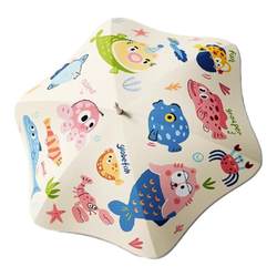 학교를위한 Fino Children 's Vinyl Sunscreen 이중 사용 우산