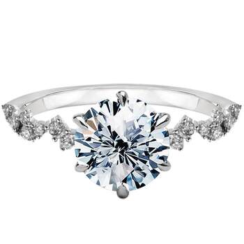 American vrai rui ai van gogh star and moon round diamond wedding ring