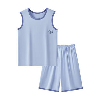 Modal ice silk men's summer pajamas set