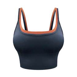 Sports underwear female shock -proof running gathered fitness anti -drooping summer external wearing thin vest bracard bra
