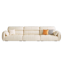 Winter Bear Elephant Ears Sofa Simple Modern Living Room Small Apartment Concubine Corner Cream Style Genuine Leather Light Luxury Sofa