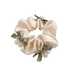 Lily of the valley high-end satin large intestine hair band headband for women to tie balls of hair with high elastic elastic band headbands