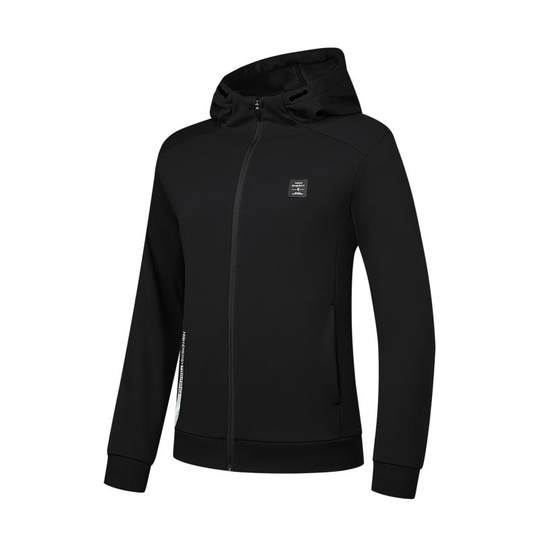 中国乔丹连帽针织外套男士2025冬季新款休闲舒适官方正品商场同款