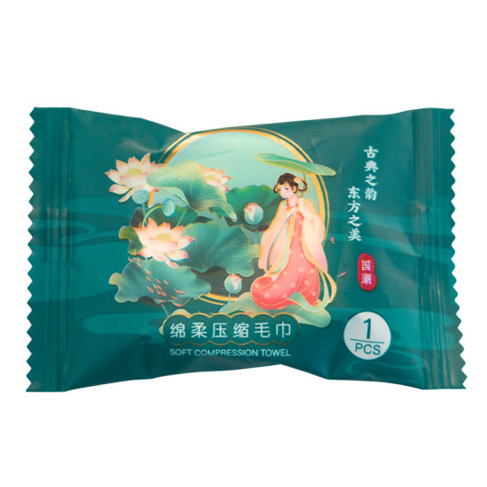 压缩毛巾一次性毛巾加厚加大号独立包装旅行洗脸巾旅游便携国潮风