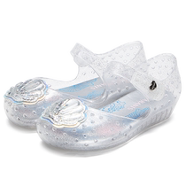 Tyrannis childrens shoes summer new crystal princess shoes girls sandals childrens flash shoes toe jelly shoes
