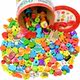 Beads and string puzzle for infants and toddlers, focused on 2 years old