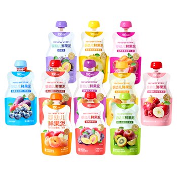 Helanshi baby easy meal infant fruit puree baby food complementary food prune apple puree fruit puree children's snacks 100g