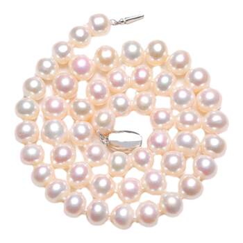 White natural pearl ovalli stud earrings freshwater pearls