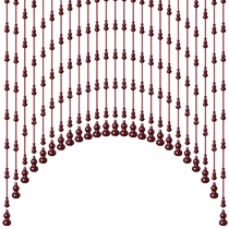 Peach wood gourd door curtain bead curtain partition curtain living room bedroom entrance bathroom toilet aisle hanging curtain without punching