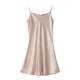 Summer thin ice silk suspender nightgown with chest pad