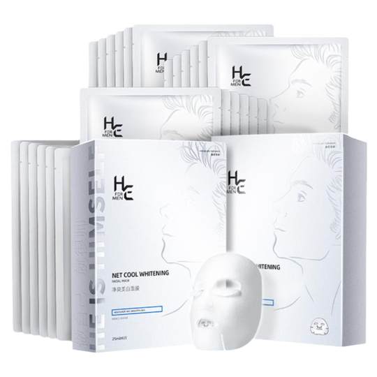 赫恩男士专用面膜美白补水保湿控油增白淡化痘印熬夜暗黄毛孔粗大