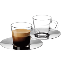 NESPRESSO View Series cappuccino coffee cup suit transparent glass coffee cup with disc