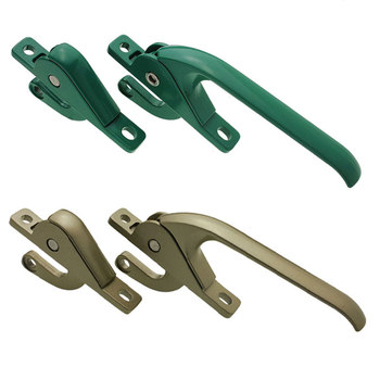 Old-Fashioned Outward-Opening Window Linkage Handle, Aluminum Alloy Plastic Steel Door and Window Handle Hook Lock, Upper and Lower Transmission Handle Lock