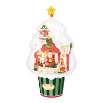 Jiumu Sundry Club Christmas Workshop Music Box Music Box Childrens Toys Cartoon Ornaments Girls Birthday Gifts