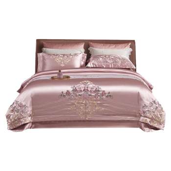 High-end 150-count silk cotton four-piece wedding quilt set