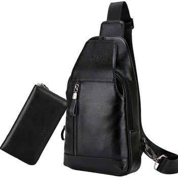ກະເປົາຫນັງແທ້ຂອງຜູ້ຊາຍ ກະເປົາ Crossbody Bag Cowhide Men's Bag Shoulder Bag Casual Trendy Brand Travel Small Backpack