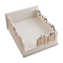 MeitingHome Panda Heightened Bed Fence Baby Bedside Anti-fall Guardrail Single-chip Childrens Soft Pack Baffle