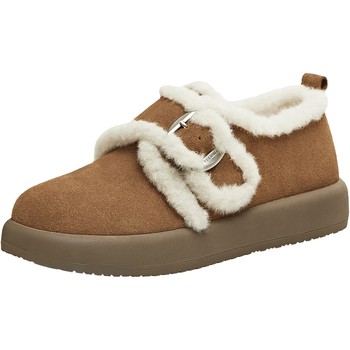 Tianmeiyi retro thick sole plus velvet warm birkenstock wool shoes cotton shoes women's snow boots short boots 2025 winter new style