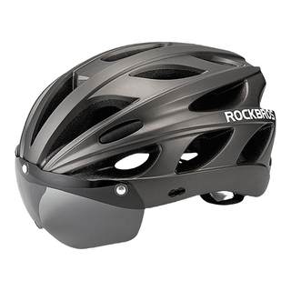 Locke brothers bicycle helmet with goggles for men and women