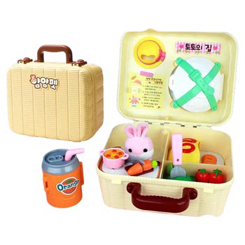 Children's simulated cute pets play house animals feed pets