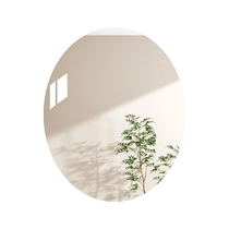 Soft mirror wall-mounted self-adhesive bathroom home bathroom washstand wall punch-free acrylic high-definition makeup mirror